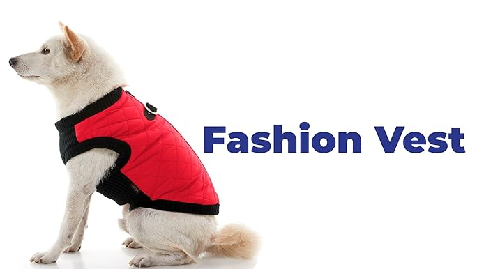 Gooby Fashion Vest Dog Jacket - Orange, X-Large - Warm Zip Up Vest