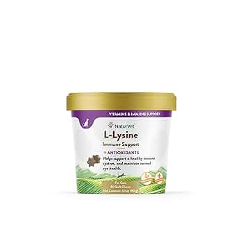 NaturVet L-Lysine Immune Support Plus Antioxidants Cat Supplement - 60 Soft Chews