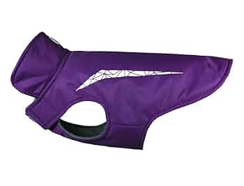 RC Pet Products Cascade Dog Jacket - Fleece Lined, Water Resistant, Size 10 Long, Plum Purple