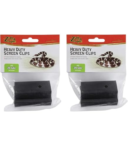 Zilla Heavy Duty Screen Clips - Secure Terrarium Screen Covers (Small/Up to 29 Gallon)