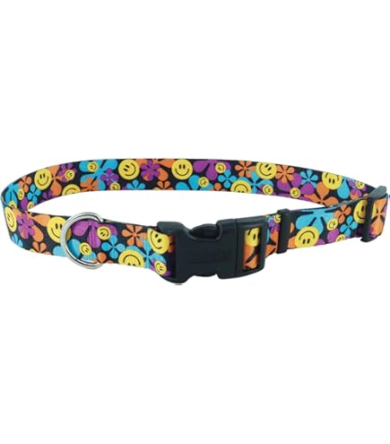 Li'l Pals Adjustable Nylon Dog Collar - Neon Pink - 5/16 inch Wide, Adjusts 6-8" - Puppy & Toy Breed