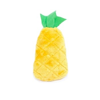 ZippyPaws NomNomz Pineapple Dog Toy - Plush Squeaky Foodie Pup Toy