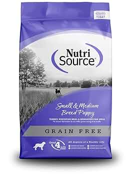 NutriSource Grain Free Small/Medium Breed Puppy Food - Turkey & Whitefish Recipe - 26lb/30lb Bag