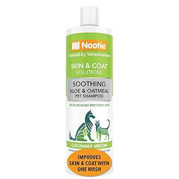 Nootie Cucumber Melon Dog Shampoo - Soothing Aloe & Oatmeal, 16 oz