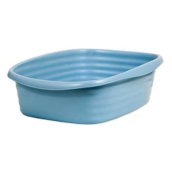 Arm & Hammer Wave Jumbo Litter Pan, Pearl Ash Blue or Gray, Antimicrobial