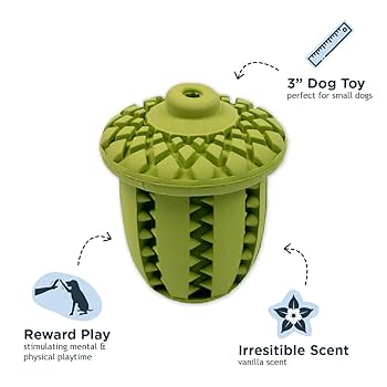 Tall Tails Natural Rubber Acorn Dog Toy, 3 Inch - Durable & Fun Fetch Toy
