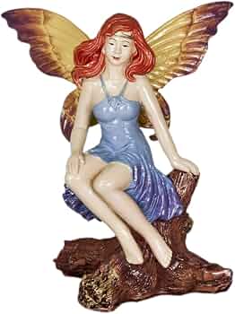 Blue Ribbon EE-370 Fairy on Log Aquarium Ornament - Exotic Environments Fish Tank Decor