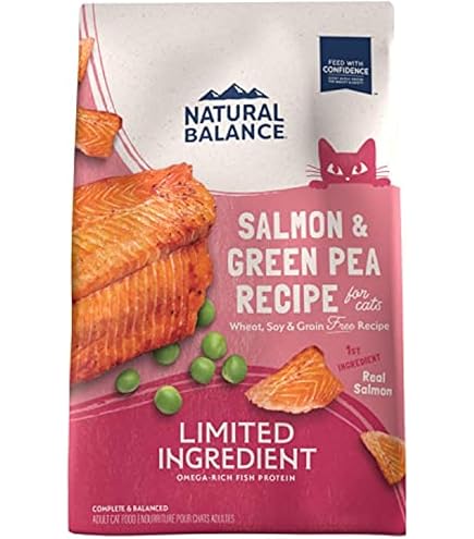 Natural Balance L.I.D. Limited Ingredient Diet Salmon & Green Pea Wet Cat Food, 5.5 oz Can