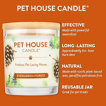 Pet House Evergreen Forest Candle - 9 oz Soy Candle, Pet Odor Eliminator