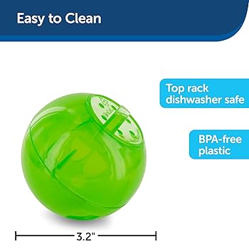 PetSafe Slimcat Feeder Ball - Interactive Cat Toy for Food and Treats - Green