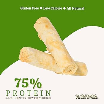 Fieldcrest Farms Nothin' to Hide Chicken Roll Dog Treats, Small, 5 inch, 2-Pack, Rawhide Alternative