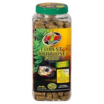Zoo Med Natural Forest Tortoise Food - 15 oz Long Stem Fiber Diet for Tortoises