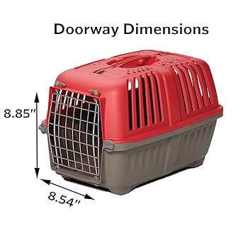 MidWest Spree 22-Inch Pet Carrier - Red - Hard Sided Small Dog/Cat Kennel