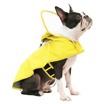 Gooby Dog Raincoat - Yellow, 2XL - Adjustable Hood with Visor