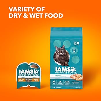 IAMS Proactive Health Indoor Weight & Hairball Care Dry Cat Food, Chicken & Turkey Flavor, 3.5 lb Bag