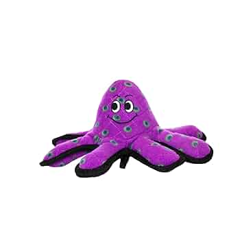 Tuffy Ocean Creature Lil Oscar Octopus Dog Toy - Small, Durable Plush Squeaky Tug Toy