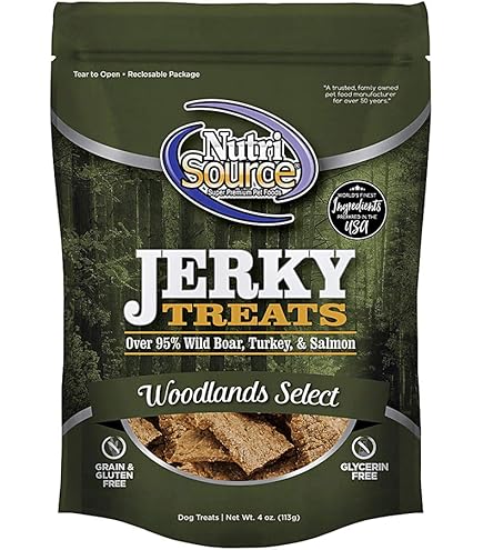 NutriSource Jivin' Jerky Dog Treats - Lamb, Beef & Kangaroo Recipe - 4 oz