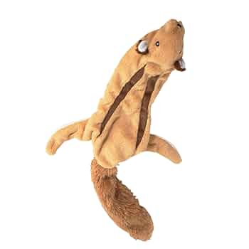 SPOT Skinneeez Mini Flying Squirrel 14" Stuffing-Free Plush Dog Toy Squeaky