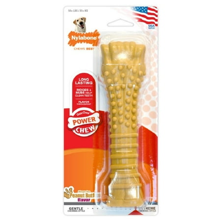 Nylabone Dura Chew Peanut Butter Souper Bone - X-Large Dog Toy for Power Chewers
