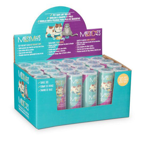 Messy Mutts Dog & Cat Pet Hair Lint Roller - Travel Size, 6.8 inch