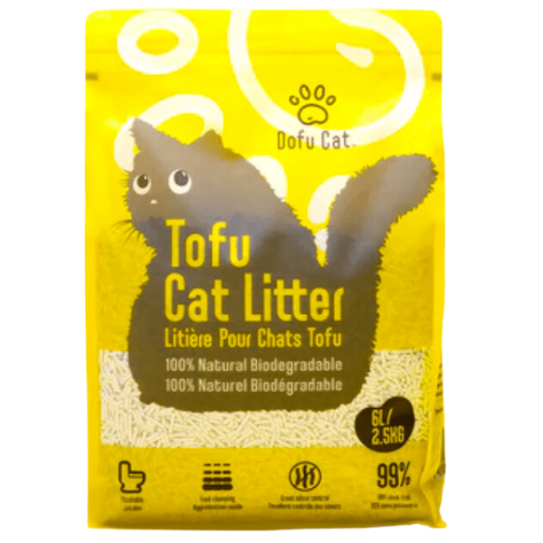 Dofu Cat Tofu Cat Litter - 6kg / 13.2 lbs - Natural, Clumping, Dust-Free, Odor Control