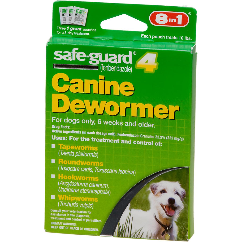 Safe-Guard 4 Canine Dewormer  1 Gram Pouches  3-Day Treat...