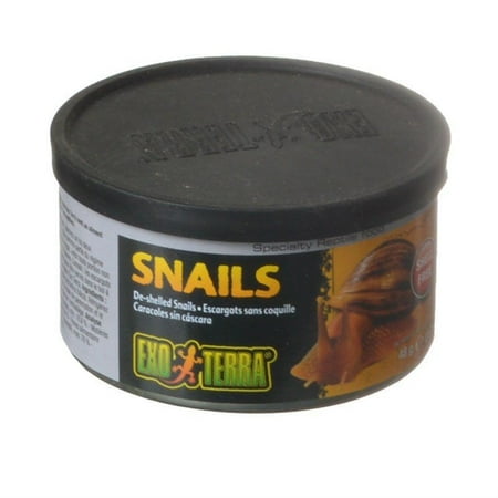 Exo Terra Canned Snails - Unshelled Reptile Food - 1.7 oz / 48g