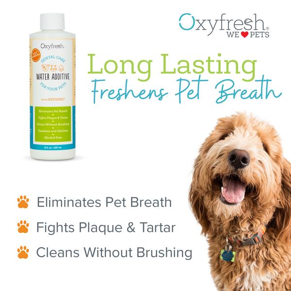 Oxyfresh Pet Dental Water Additive - Freshens Breath, Fights Plaque & Tartar (8oz)