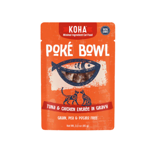Koha Cat Poke Bowl Tuna & Pumpkin in Gravy, Grain-Free Wet Food, 3 oz Pouch