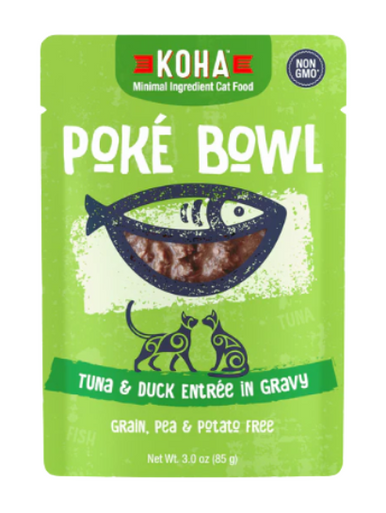 Koha Poke Bowl Tuna & Duck Entree Cat Food Pouch, 3 oz
