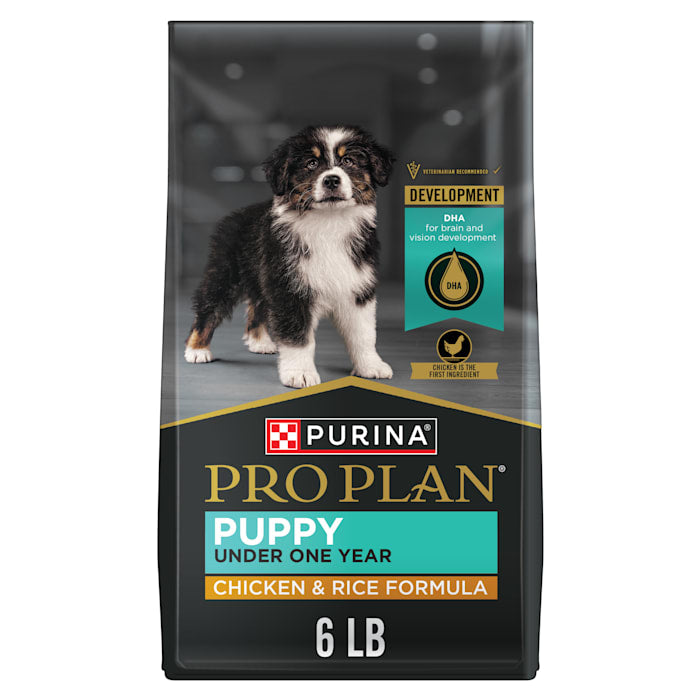 Purina Pro Plan Puppy Dry Dog Food  High Protein Muscle Support Chicken & Rice Formula  6 lb Bag