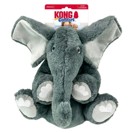 KONG Comfort Kiddos Jumbo Elephant XL Dog Toy - Removable Squeaker, Plush, Extra Large Breed
