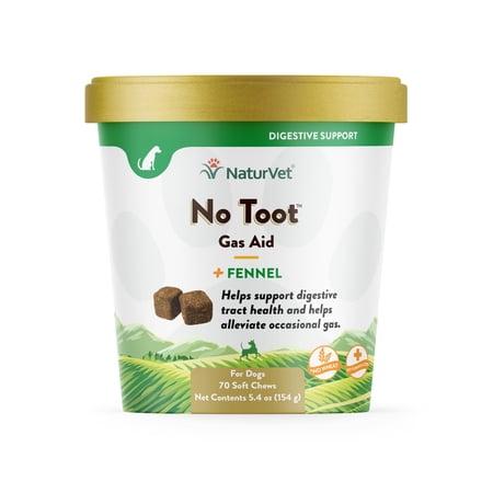 NaturVet No Toot Gas Aid Plus Fennel Dog Soft Chews - 70 Count