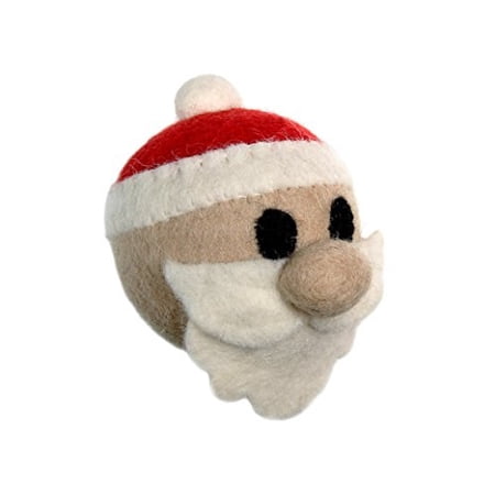 Wooly Wonkz Christmas Ball Dog Toy - Santa - Medium