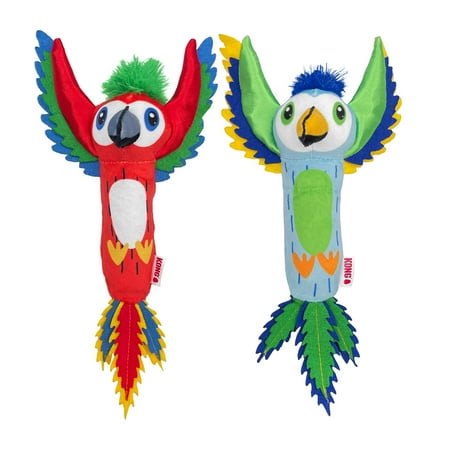KONG Tropics Bird Cat Toy - Assorted Catnip Plush Bird Toy
