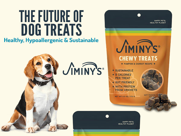 Jiminy's Chewy Cricket Training Treats for Dogs - Pumpkin & Carrot, 6oz