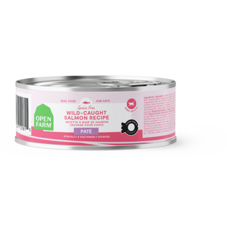 Open Farm Cat Food Pâté, Wild-Caught Salmon, Grain-Free, 5.3 oz Can