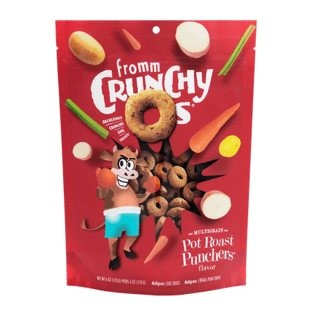 Fromm Crunchy O's Pot Roast Punchers Dog Treats - 6 oz Multigrain, Beef Recipe