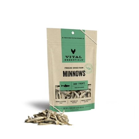 Vital Essentials Freeze-Dried Minnows Dog Treats, 1 oz - Single Ingredient Raw Treats