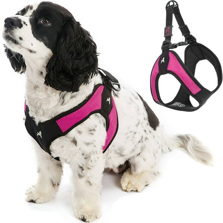 Gooby Escape Free Easy Fit Dog Harness - Pink - Large - No Pull Step-in