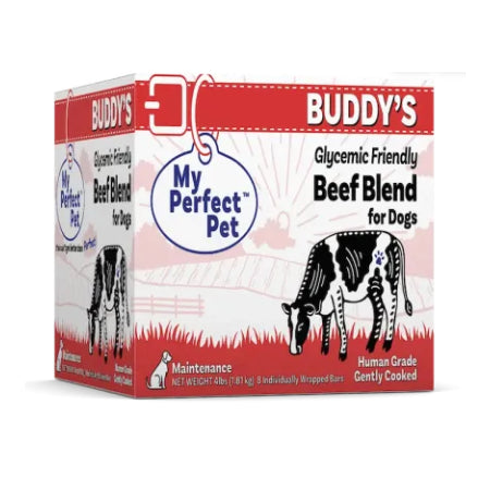 My Perfect Pet Buddy's Glycemic Friendly Beef Blend - Grain-Free Frozen Dog Food - 4 lb