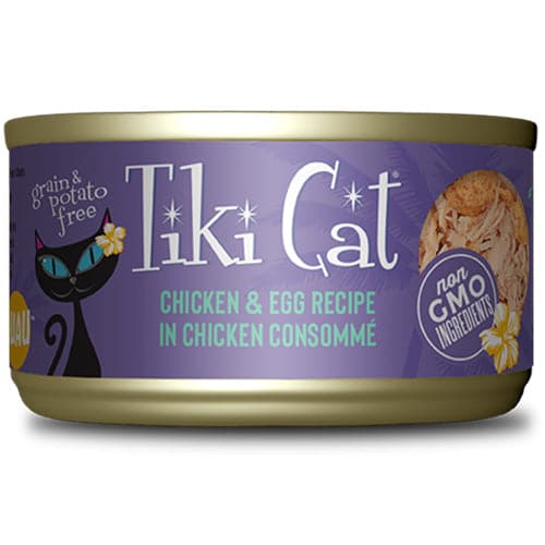 Tiki Cat Koolina Luau Chicken & Egg Canned Wet Cat Food, 2.8 oz Can, Grain-Free Chicken Consommé Recipe