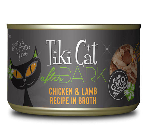 Tiki Cat After Dark Grain-Free Chicken & Lamb Canned Cat Food, 5.5oz Can or 8-Pack