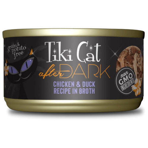 Tiki Cat After Dark Chicken & Duck Wet Cat Food, 2.8 oz Can - High Protein, Grain-Free