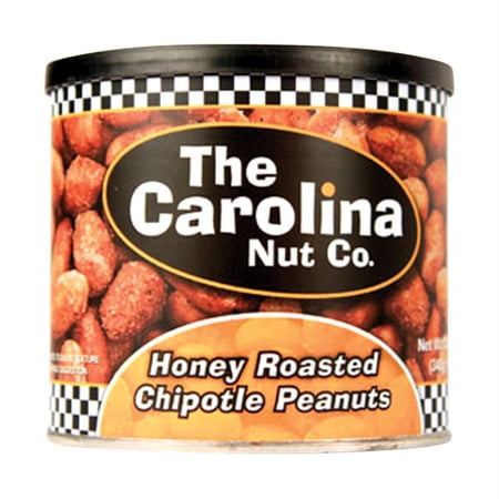 Carolina Nut Co. Honey Roasted Chipotle Peanuts - 12 oz Can - Sweet & Spicy Gourmet Snack