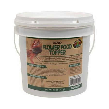 Zoo Med Lizard Flower Food Topper - 8.5 oz - Natural Diet Supplement for Lizards