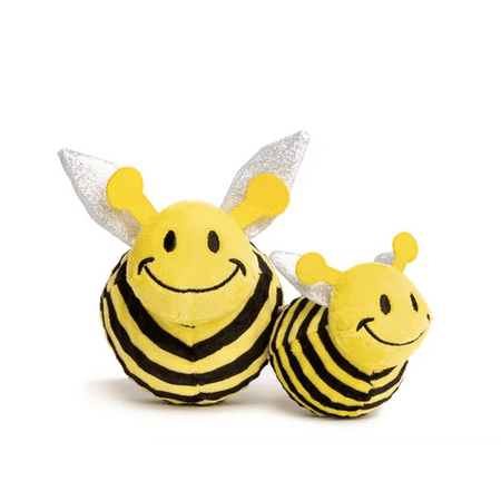 Fabdog Faball Dog Toy - Bumble Bee - Medium/Large - Squeaky Plush Ball