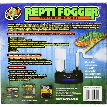 Zoo Med Repti Fogger Terrarium Humidifier - Reptile/Amphibian Tank Fogger