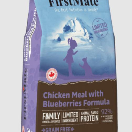 FirstMate Cat Dry Food, Grain-Free Limited Ingredient Diet, Chicken & Blueberries, 1 lb