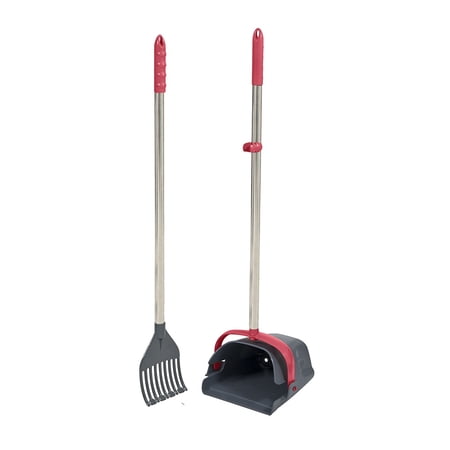 Petmate 71078 Clean Response Swivel Bin and Rake Solid Ha...